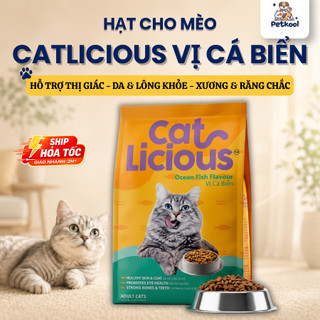 Thức ăn mèo trưởng thành CATLICIOUS vị Cá Biển - Gói 1KG Pet Kool