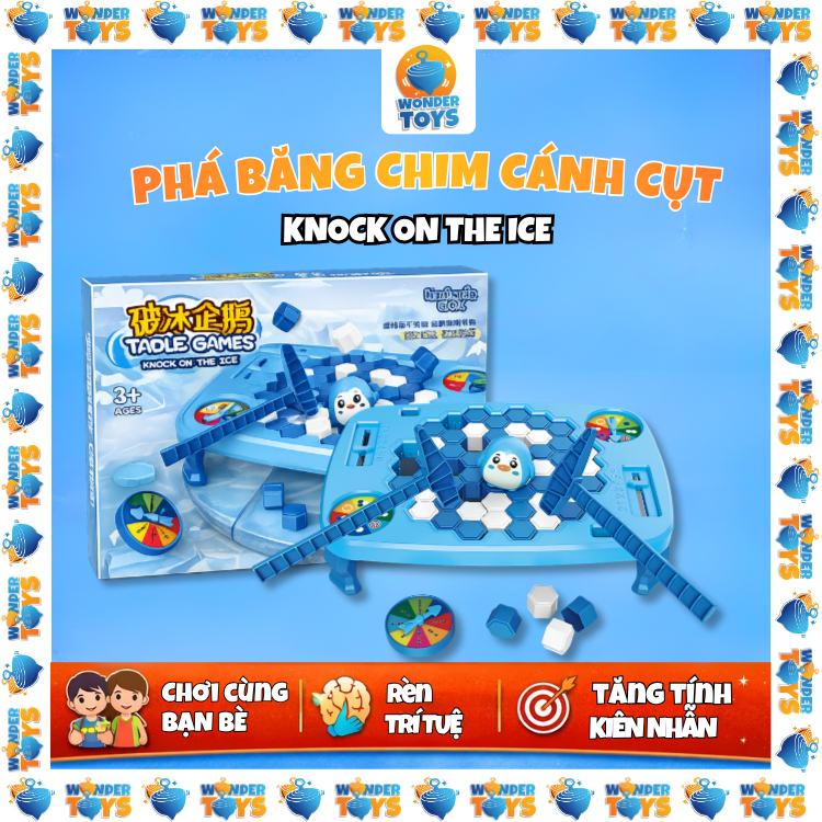 Đồ Chơi Phá Băng Chim Cánh Cụt Knock On The Ice Cho Bé, Trò Chơi Rèn Luyện Khéo Léo & Tư Duy Phản Xạ
