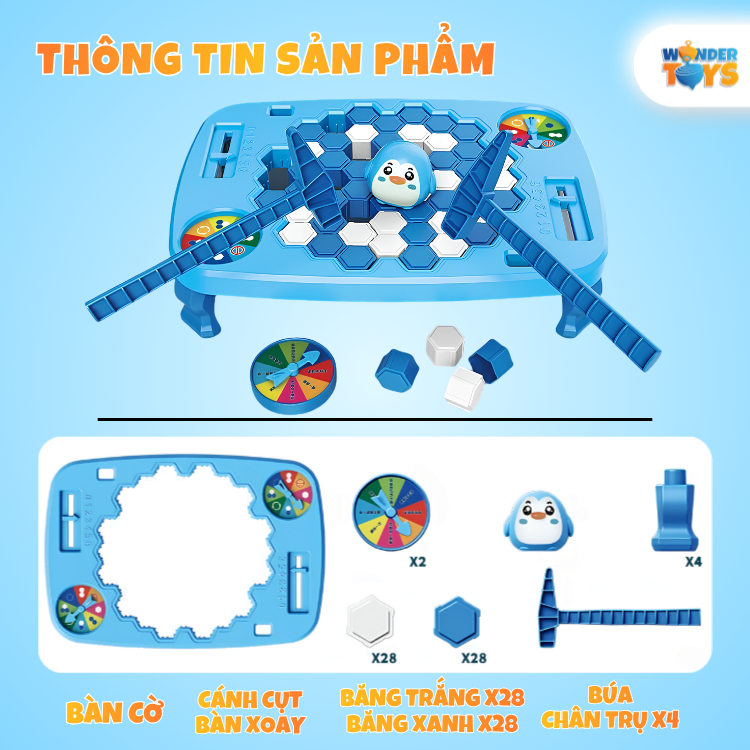 Đồ Chơi Phá Băng Chim Cánh Cụt Knock On The Ice Cho Bé, Trò Chơi Rèn Luyện Khéo Léo & Tư Duy Phản Xạ