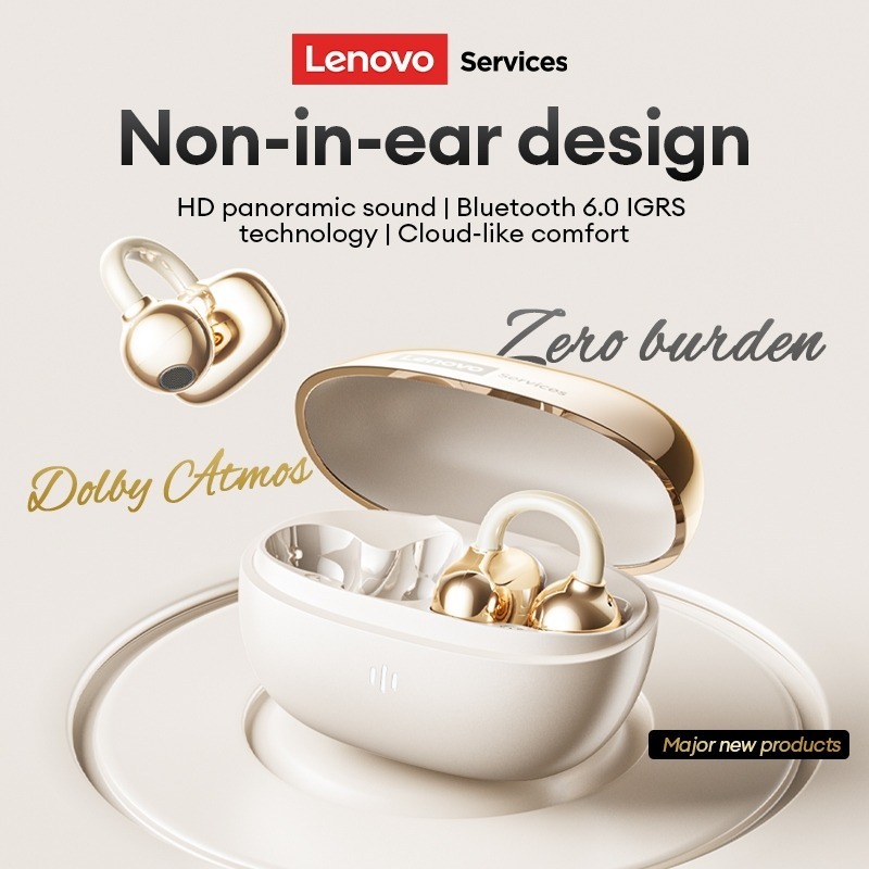 Tai Nghe Lenovo RS103 Bluetooth Không Dây Kẹp Tai, Âm Thanh HiFi, Chống Nước IPX5, Mic HD, Độ Trễ Thấp, Pin Lâu | BigBuy360 - bigbuy360.vn