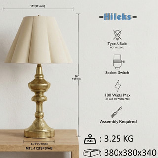 Đèn Bàn LED Hileks, Đèn Trang Trí Phòng Ngủ, Phòng Khách, Bàn Làm Việc, Chiếu Sáng Ấm Cúng, Tiện Dụng