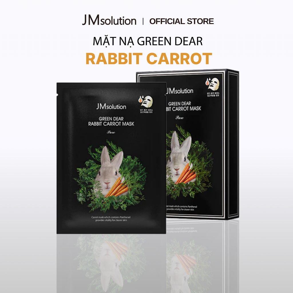 JMsolution Mặt Nạ Cà Rốt Green Dear Rabbit Mask Pure 30ml - Phục Hồi Làm Dịu Da - Chính Hãng
