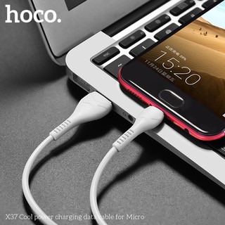 Cáp sạc và truyền dữ liệu Hoco X37 cổng microUSB, dài 1M (Trắng) - Phụ Kiện Nhất Tín
