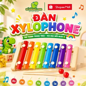Đàn Gõ Xylophone 8 Note Nhạc Vui Nhộn BỐ KHỦNG LONG Đồ Chơi Âm Nhạc Bằng Gỗ Cho Bé, Phát Triển Khả Năng Nghe Nhìn