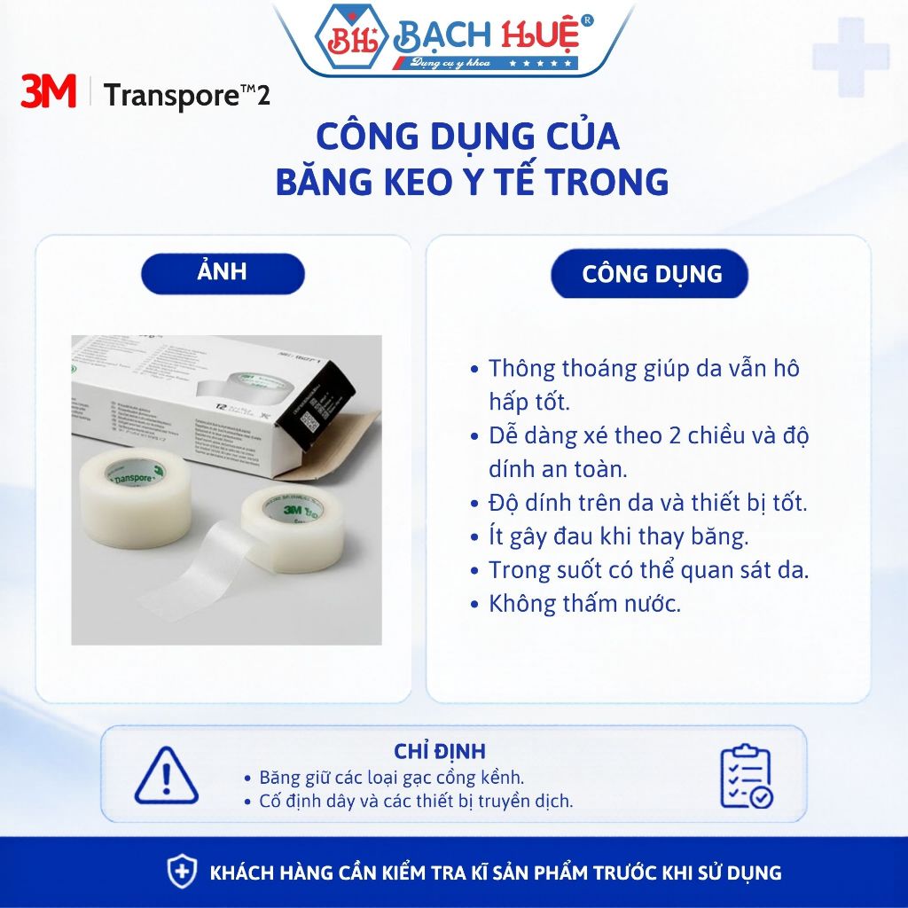Hộp 12 Cuộn Băng Keo Y Tế 3M Transpore 1527-1 – băng dính y tế plastic trong suốt 2.5cm x 9.1m