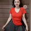 Áo Thun Bigsize CỔ TIM TN (MS 016) Đơn Giản, Thoải Mái Phù Hợp Phối Với Nhiều Trang Phục Khác Nhau Có Size 40-85kg
