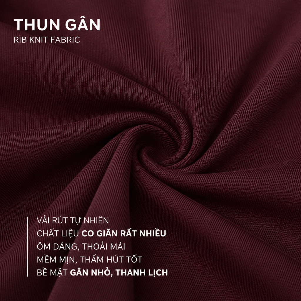 Áo Thun Cố Lọ Nữ GUMAC Dáng Ôm Slimfit Tay Ngắn Chất Thun Gân Co Giãn Dễ Phối Đồ LATE1111