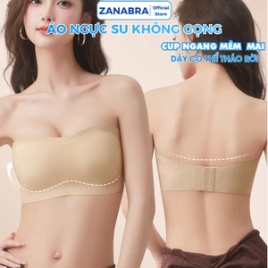 Áo ngực nữ bra Không Dây cup ngang nâng V1 mút đệm gom quả dây đeo tháo rời ZANABRA A979