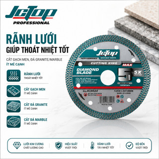 Lưỡi Cắt Gạch Kim Cương JCTOP - Lưỡi Cắt Lưới X-Mesh Siêu Bén, Chuyên Granite, Marble, Không Mẻ Cạnh