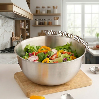Bộ Tô Inox 3 Kích Thước Cao Cấp – Tô Trộn Salad, Đánh Trứng, Trộn Bột Đa Năng Cho Nhà Bếp