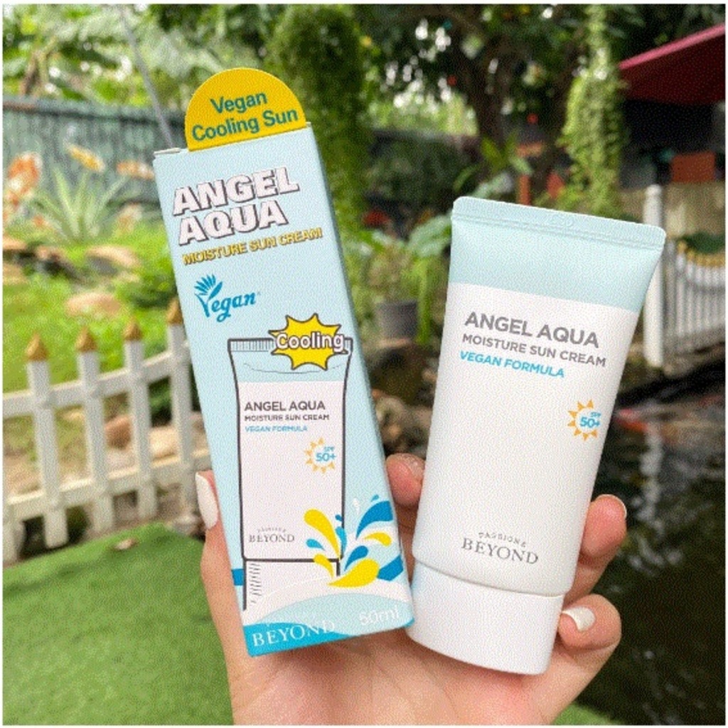 [DATE 17/9/2026] Kem chống nắng thuần chay giúp hạ nhiệt Beyond Angel Aqua Moisture Sun Cream SPF 50+/PA++ 50ml