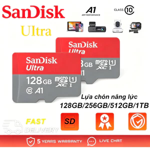 SanDisk Ultra Thẻ nhớ MicroSD 128GB/256GB/512GB/1TB Bảo hành 5 năm chính hãng