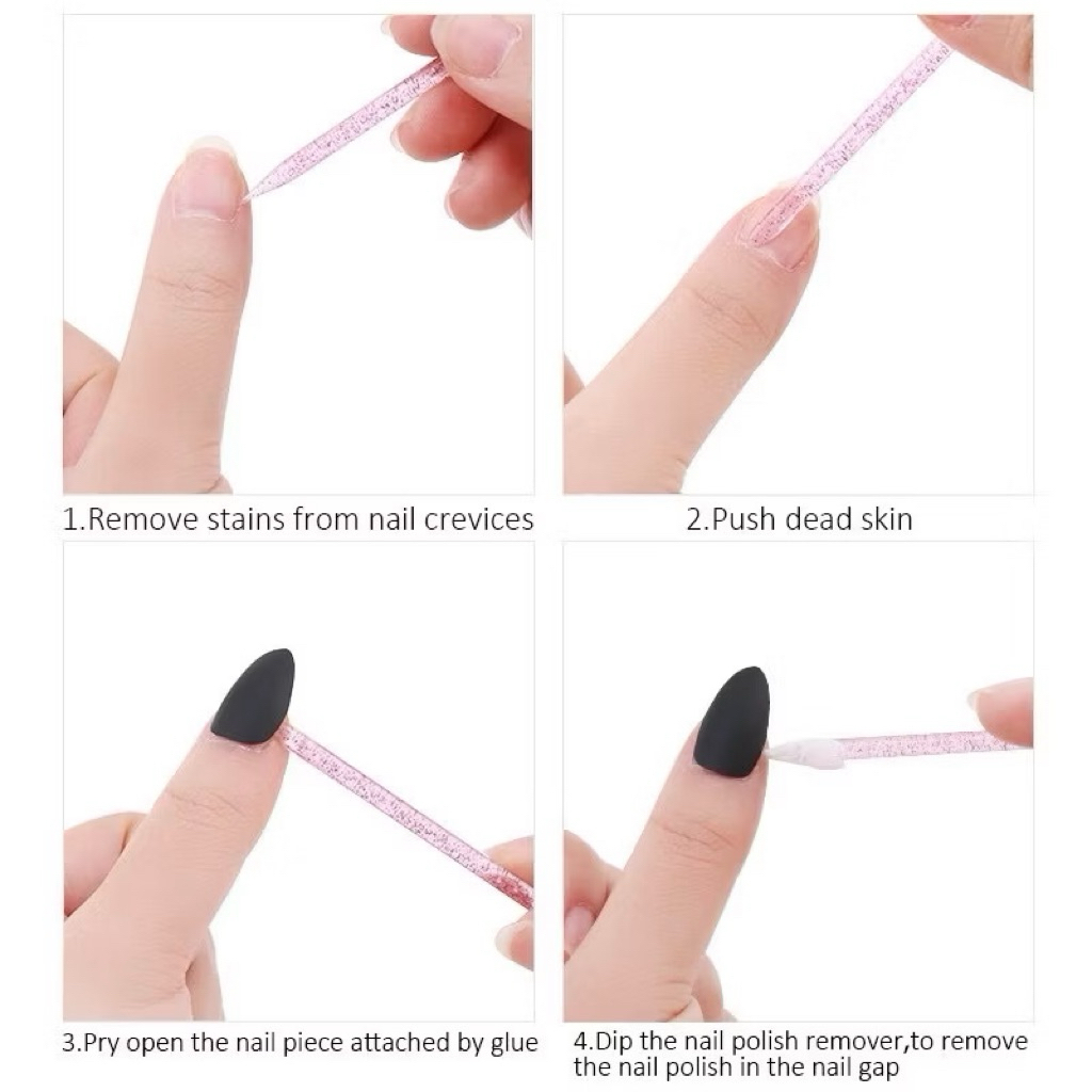 Que đẩy móng pha lê dùng tròn nailbox- túi 100c