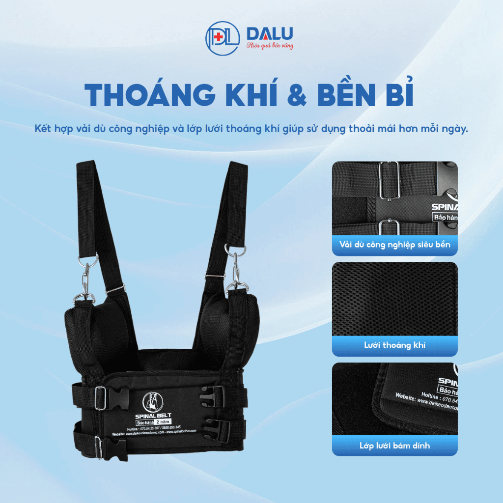 Đai kéo giãn cột sống SPINAL BELT PLUS, Đai Treo Xà Đơn Cho Người Thoái Hóa Cột Sống Đau Lưng Thoát Vị Đĩa Đệm