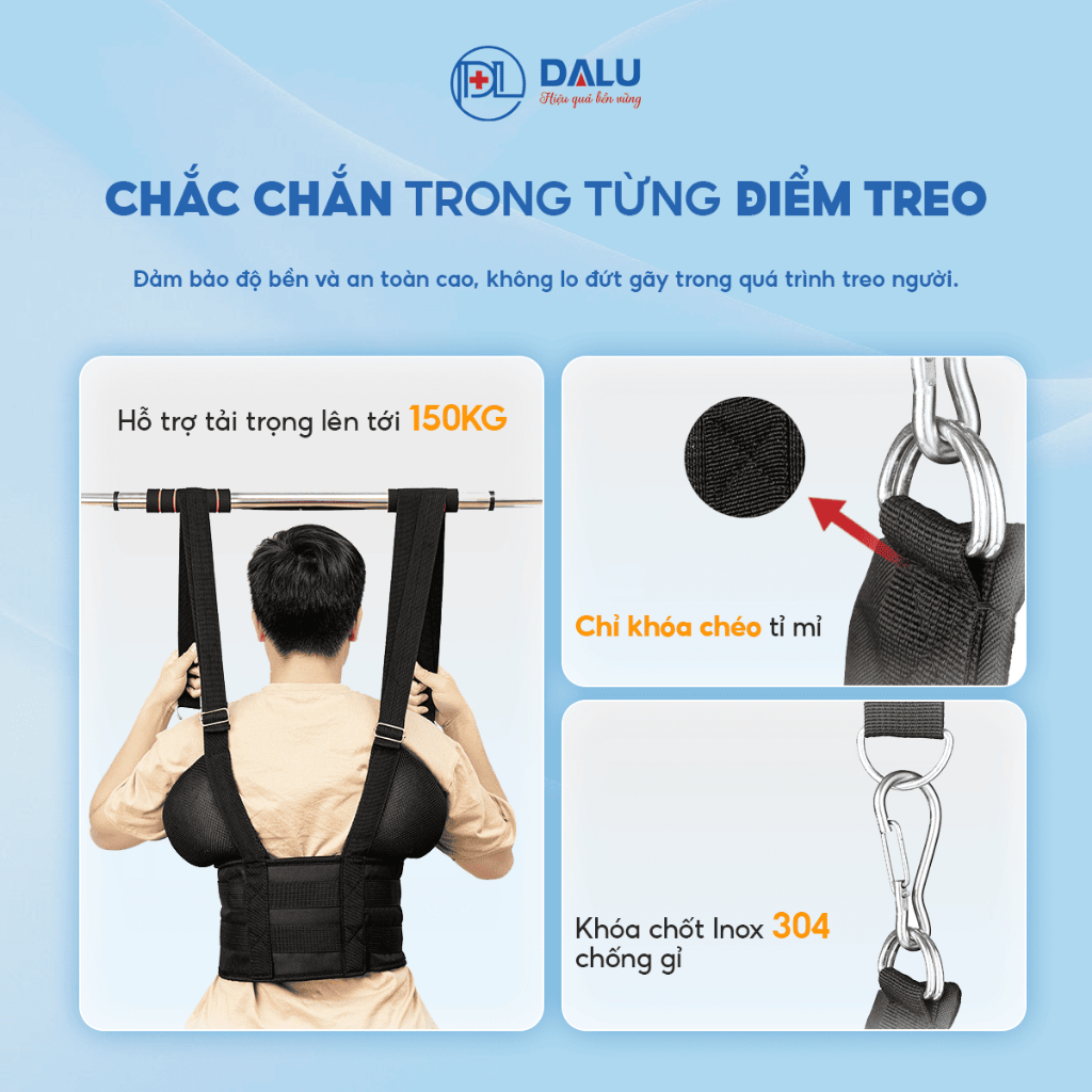 Đai kéo giãn cột sống SPINAL BELT PLUS, Đai Treo Xà Đơn Cho Người Thoái Hóa Cột Sống Đau Lưng Thoát Vị Đĩa Đệm