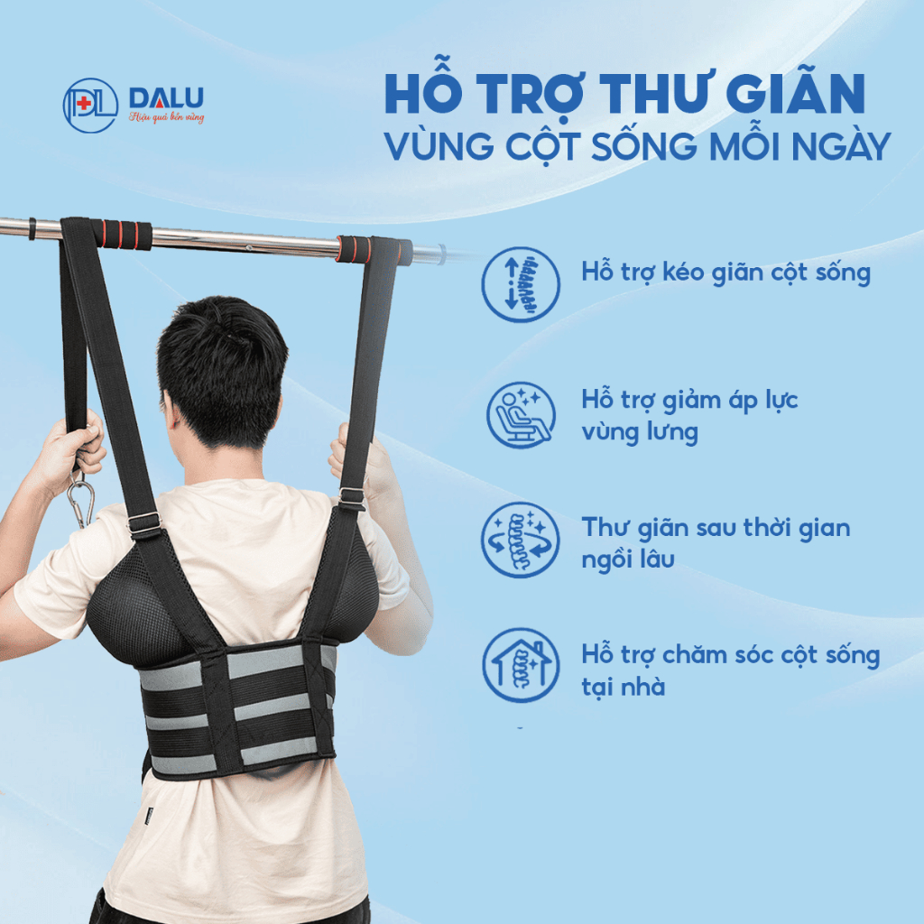 Đai kéo giãn cột sống SPINAL BELT PLUS, Đai Treo Xà Đơn Cho Người Thoái Hóa Cột Sống Đau Lưng Thoát Vị Đĩa Đệm