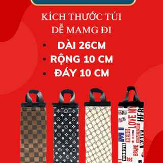 Túi đựng bình giữ nhiệt đủ size, túi đựng ly nước 2 lớp có khóa kéo, giúp chống va đập xước tiện lợi đi học đi làm