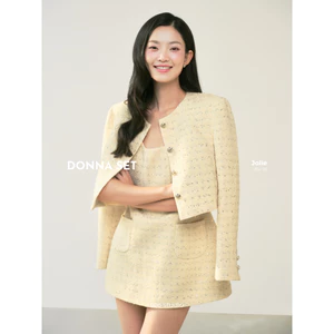 SEO STUDIO - Set áo khoác mix váy tweed đính kim sa - Donna Set