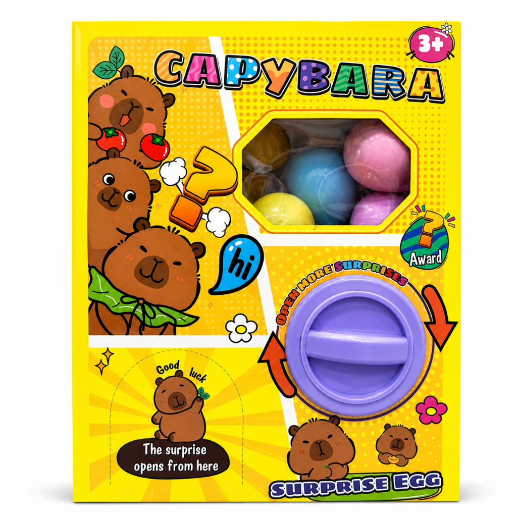 Đồ Chơi Trứng Bất Ngờ Capybara Cho Bé, Hộp Mở Quà Bí Mật, Đồ Chơi Giáo Dục Khám Phá