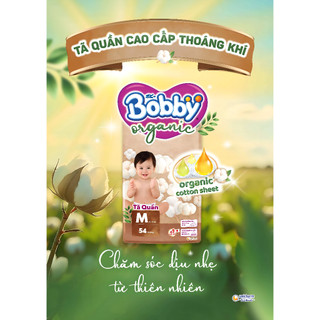 [MUA 2 GÓI TẶNG XE THĂNG BẰNG] Tã Quần Bobby Organic Cao Cấp Cotton Hữu Cơ, Thoáng Khí - Lucie's Mom