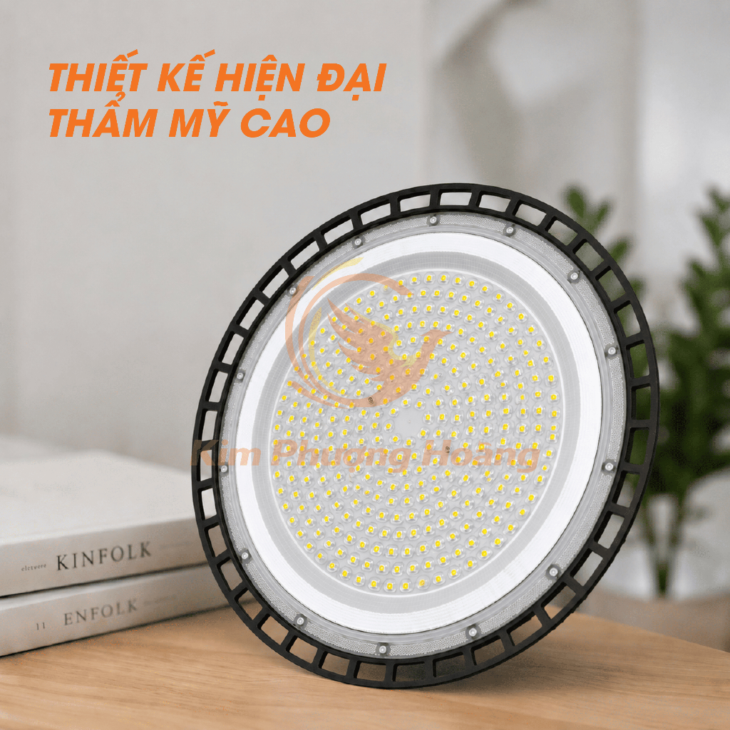 Đèn Led Nhà Xưởng Đèn UFO 100W 150W 200W 300W Hợp Kim Nhôm Tĩnh Điện Chống Nước Tiết Kiệm Điện