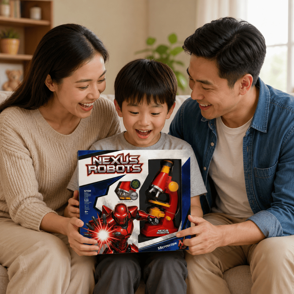 Kính Hiển Vi Đồ Chơi STEM 1200X Cho Bé Bộ Khám Phá Khoa Học Mini Đồ Chơi Giáo Dục