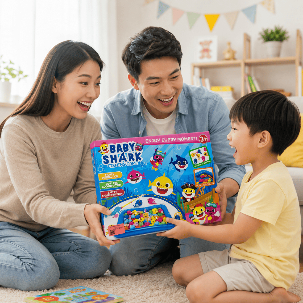 Đồ Chơi Câu Cá Nam Châm Baby Shark Cho Bé, Trò Chơi Giáo Dục Phát Triển Tư Duy