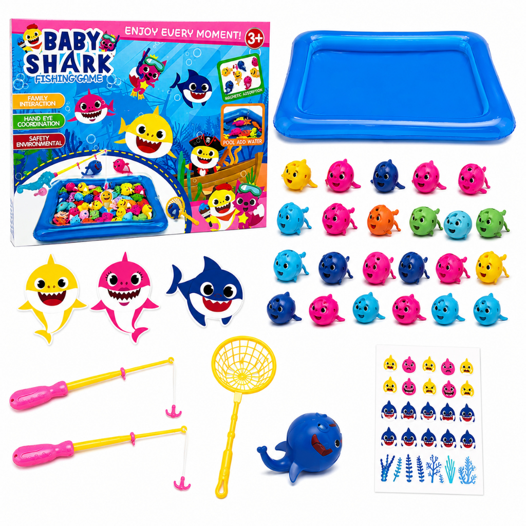 Đồ Chơi Câu Cá Nam Châm Baby Shark Cho Bé, Trò Chơi Giáo Dục Phát Triển Tư Duy