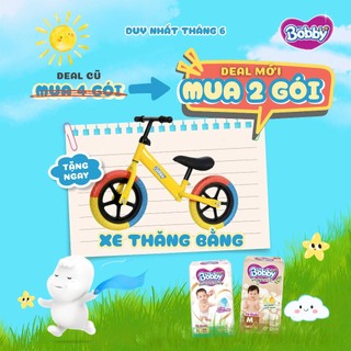 [MUA 2 GÓI TẶNG XE THĂNG BẰNG] Tã Quần Bobby Organic Cao Cấp Cotton Hữu Cơ, Thoáng Khí - Lucie's Mom