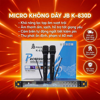 MICRO JB PROSOUND K-830D 2026 Tiếng Hay Chống Hú Tốt , Hát Nhẹ, Tự Ngắt, Gia Tốc Bảo Vệ Loa.