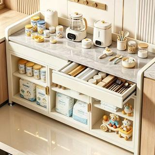Kệ tủ đa năng có ngăn kéo Tủ bếp thép cacbon Cao cấp cửa hai cánh Tủ bát đĩa nhà bếp Chịu tải tối đa 500kg