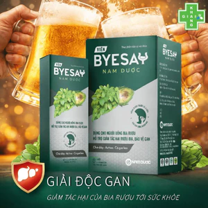 Viên uống byesay Nam Dược trợ thủ đắc lực giúp bảo vệ cơ thể sau khi uống bia rượu, để cuộc vui thêm trọn (Hộp 30 viên)