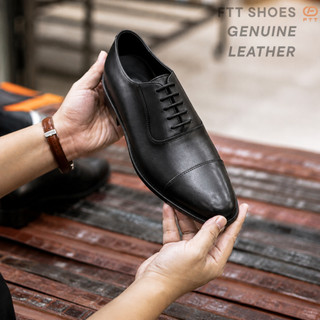 Giày Oxford Captoe form Ý chính hãng FTTLeather, giày da bò nam phối quần âu size to 45, 46 mã F0302