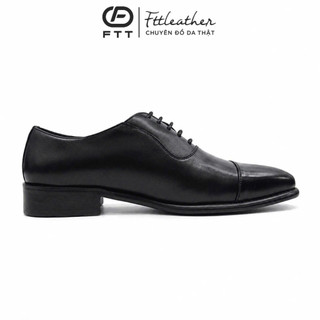 Giày da nam Oxford Captoe công sở da bò non chính hãng FttLeather, giày tây cao cấp đế phíp gỗ F0302