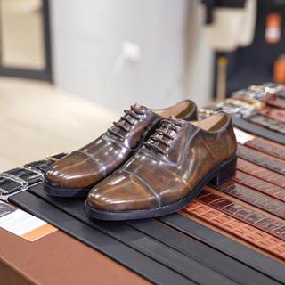 Giày da nam Oxford Captoe công sở da bò non chính hãng FttLeather, giày tây cao cấp đế phíp gỗ F0302