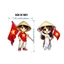 BỘ CHÀNG TRAI CÔ GÁI VIỆT NAM TEM DÁN XE MÁY, Ô TÔ,VF3, Xe tải không ảnh hưởng đến màu sơn của xe