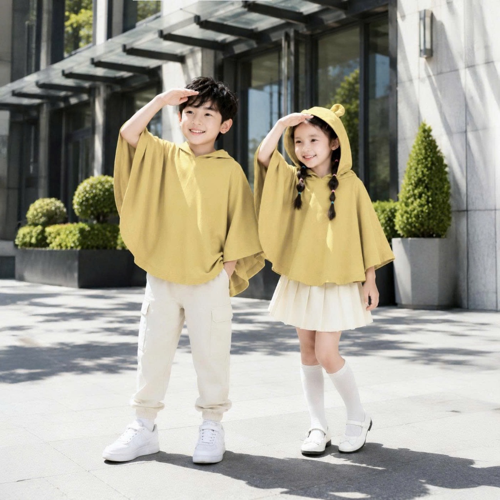 Áo khoác đa năng chống nắng trẻ em TOKYOLIFE tai gấu trang trí đi học đi chơi 40006067