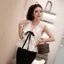 Áo Kiểu Nữ Cổ V Bèo Nhún Thắt Nơ Form Rộng Dáng Babydoll Xòe Bồng Tiểu Thư Hàn Quốc