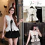 Áo Kiểu Nữ Cổ V Bèo Nhún Thắt Nơ Form Rộng Dáng Babydoll Xòe Bồng Tiểu Thư Hàn Quốc