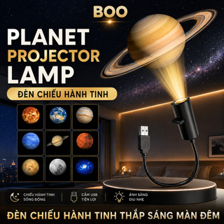 Đèn Chiếu ảnh các Hành Tinh Xoay 360° – Đèn LED Trang Trí Phòng Ngủ, Thân Uốn Cong Linh Hoạt