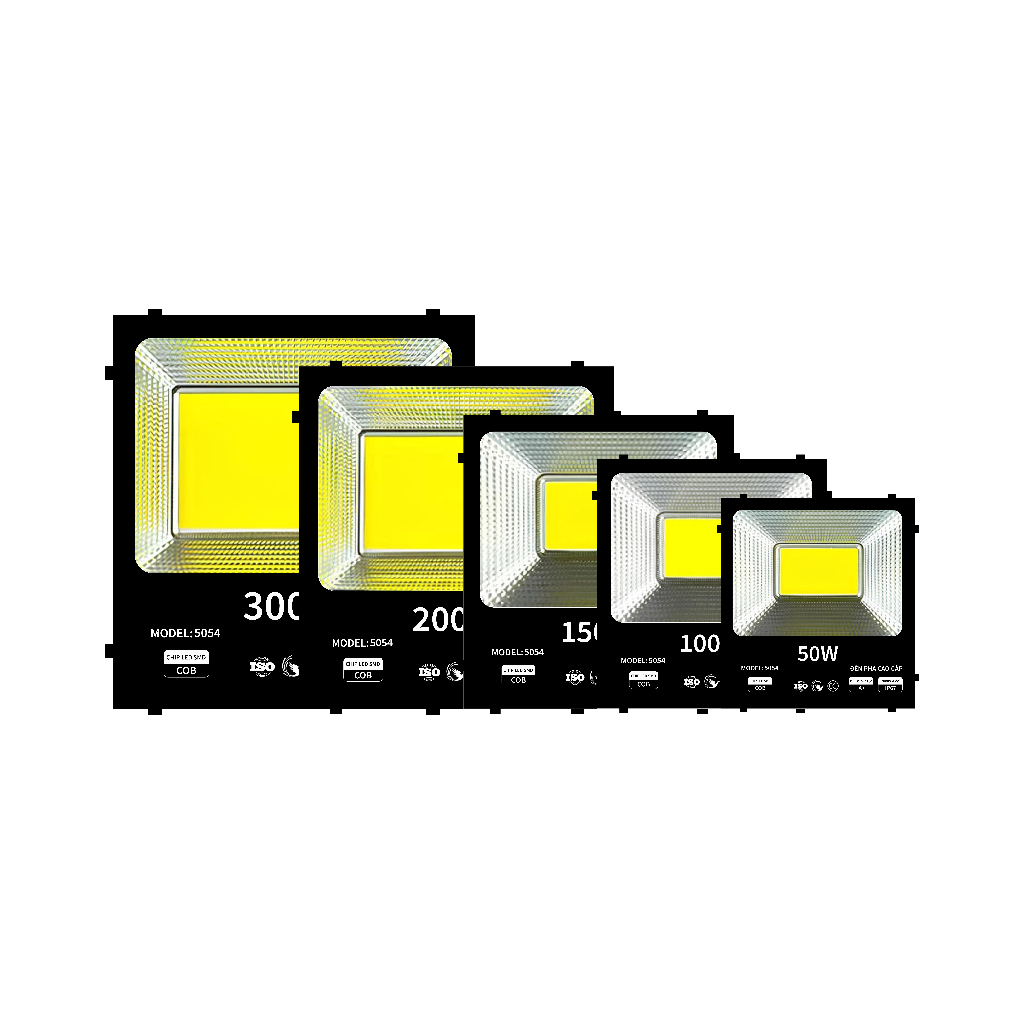 Đèn Pha LED ngoài trời Công suất 50-200W Chống nước IP66, Dùng Điện 220V, Đèn Pha COB, BH 3 năm