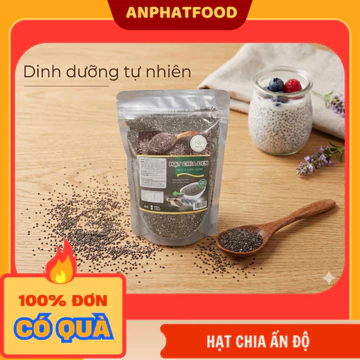 Hạt Chia Ấn Độ HKFoods 500G | Hạt Chia Nguyên Chất Đóng Gói - Dùng Pha Nước, Eat Clean, Giàu Chất Xơ