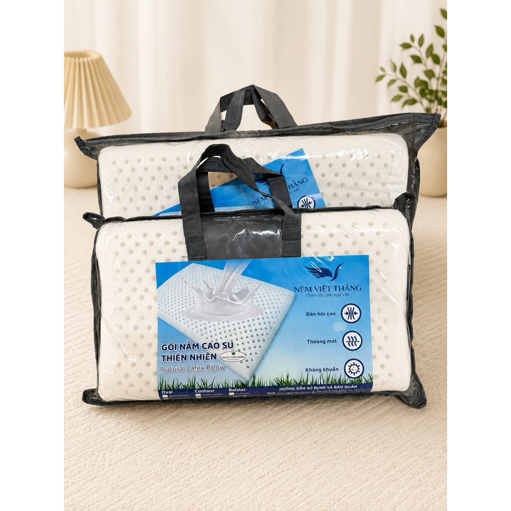 Gối Cao Su Thiên Nhiên Trẻ Em Aniva Home 27x44cm / 30x50cm – Thoáng Khí, Kháng Khuẩn, Đàn Hồi Cao
