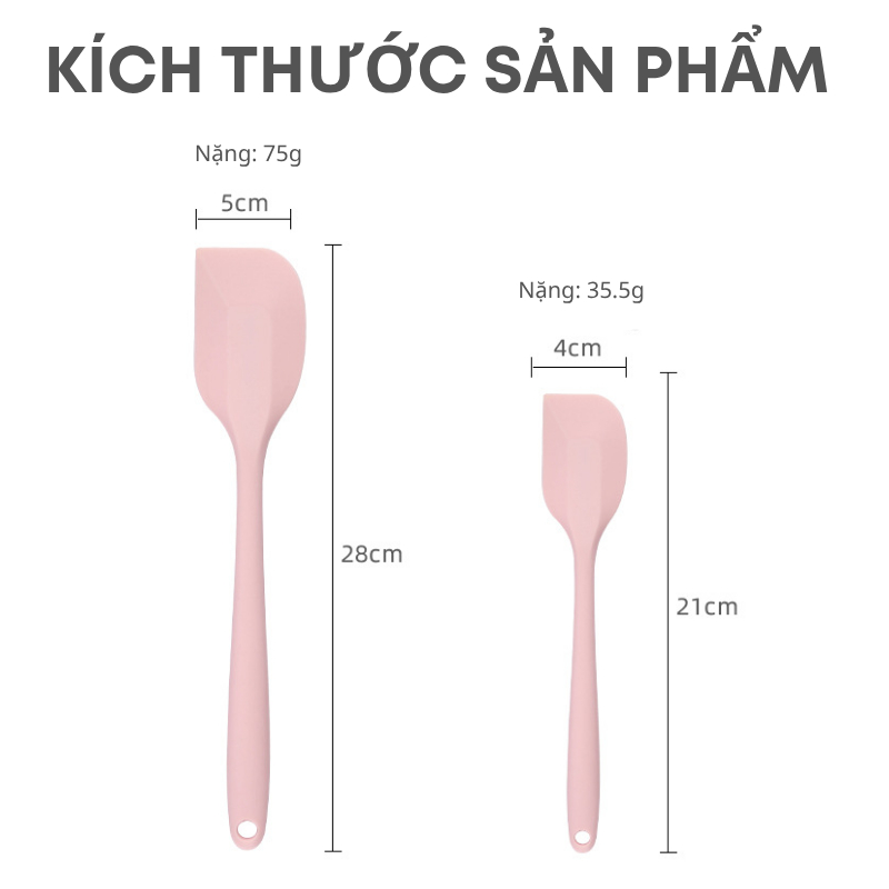 Phới Trộn Bột Silicon Cán Đúc Liền Chịu Nhiệt Cao Cấp KOOBEE - Spatula Dùng Đánh Bột, Vét Kem, Đảo Lật Thức Ăn (PKB03)