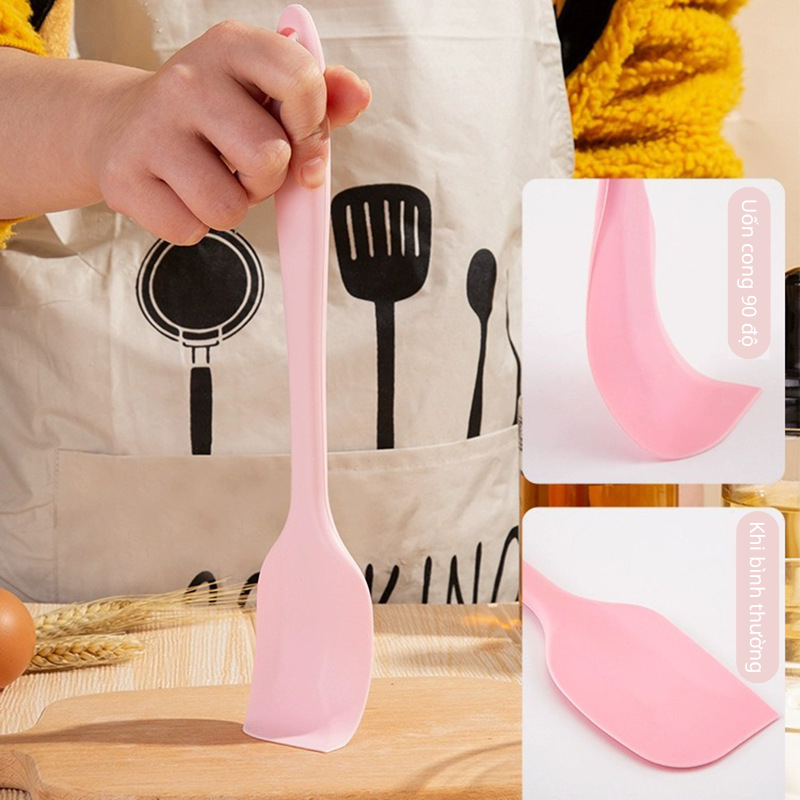 Phới Trộn Bột Silicon KOOBEE Nguyên Khối – Vét Kem, Quấy Cháo, Trộn Bột Làm Bánh Chịu Nhiệt Cao (PKB03)