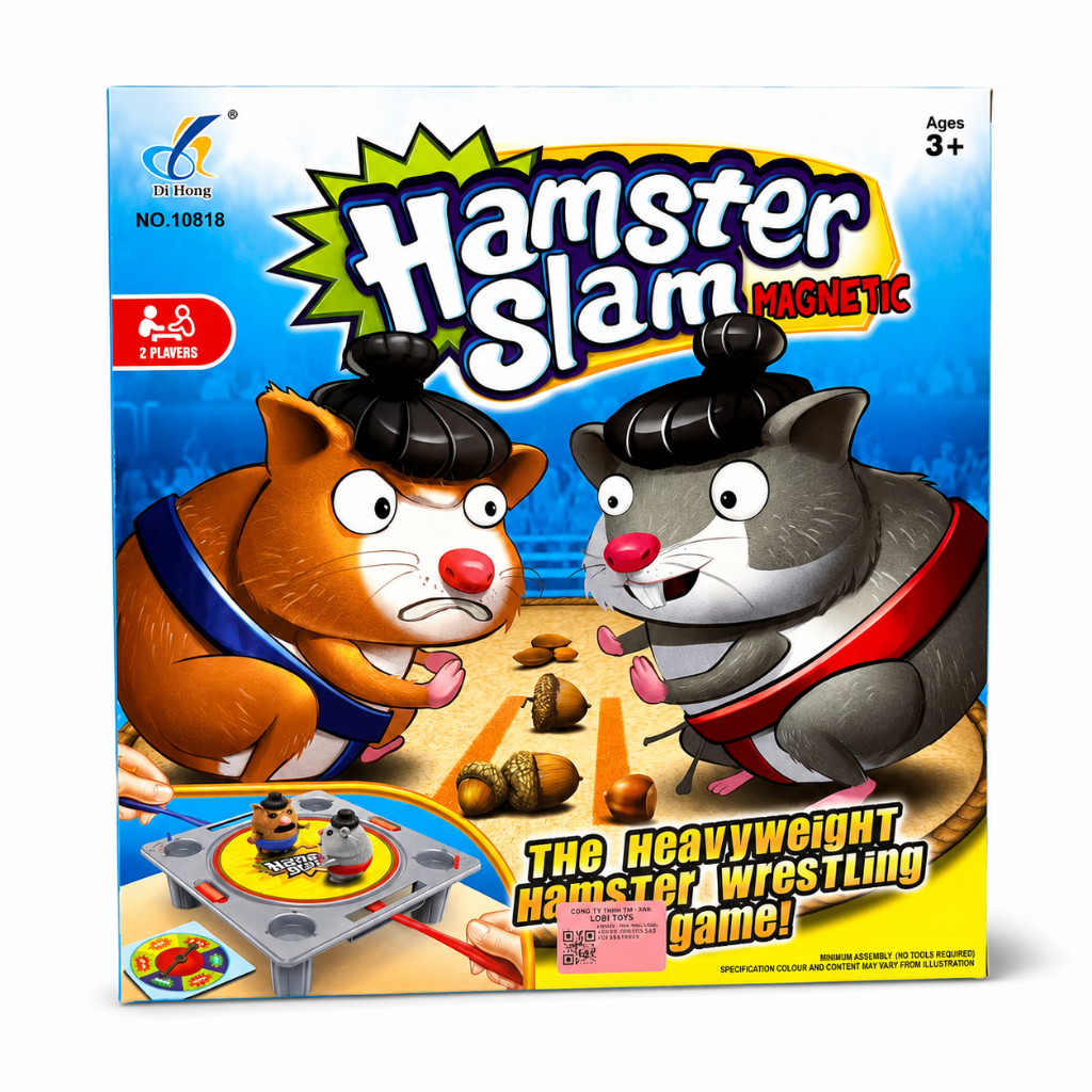 Đồ Chơi Đối Kháng Hamster Slam Nam Châm Cho Bé, Trò Chơi Rèn Phản Xạ, Tương Tác Gia Đình