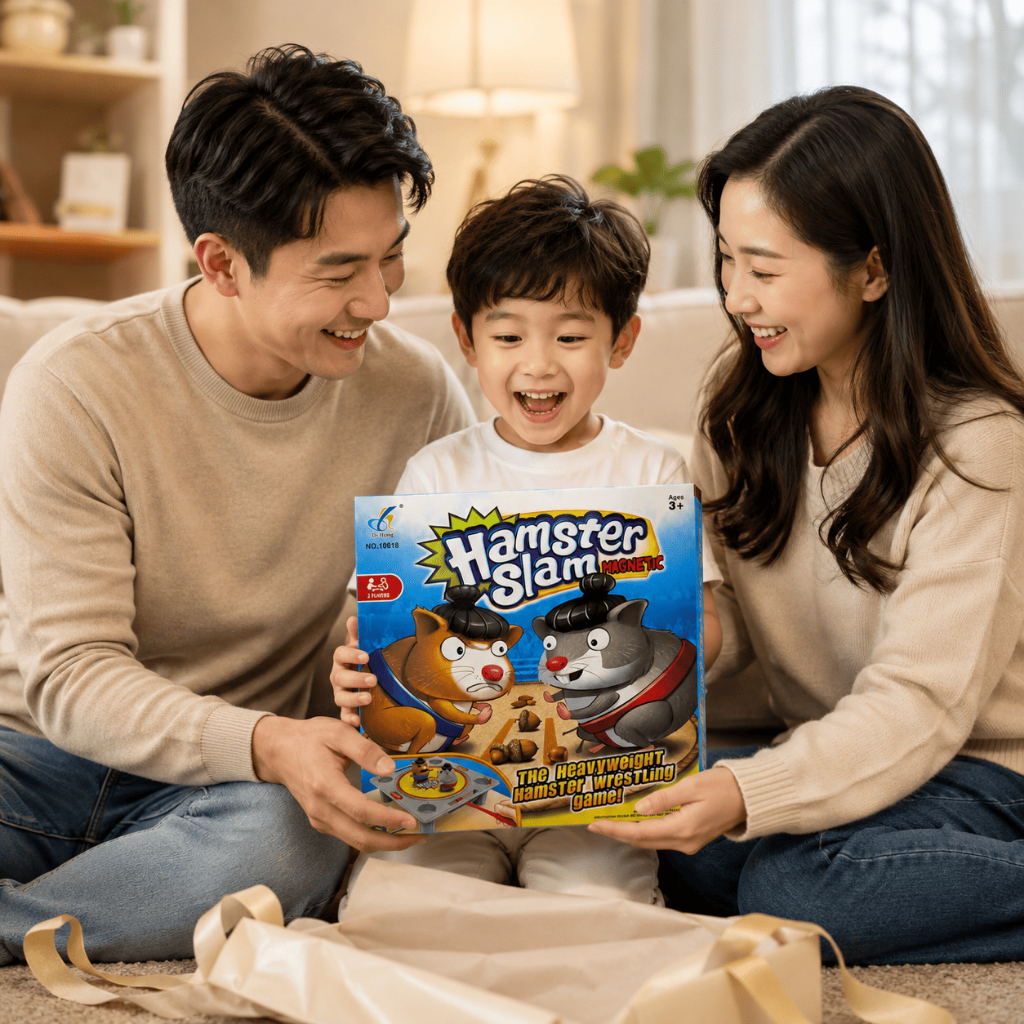 Đồ Chơi Đối Kháng Hamster Slam Nam Châm Cho Bé, Trò Chơi Rèn Phản Xạ, Tương Tác Gia Đình
