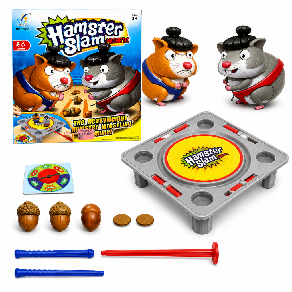 Đồ Chơi Đối Kháng Hamster Slam Nam Châm Cho Bé, Trò Chơi Rèn Phản Xạ, Tương Tác Gia Đình