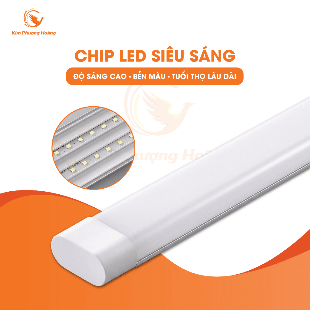 Đèn Tuýp Bán Nguyệt 1M2 40W 60W 100W Hiệu Suất Ánh Sáng Cao Chip LED Cao Cấp Đèn Trần Lắp Tường BH2N