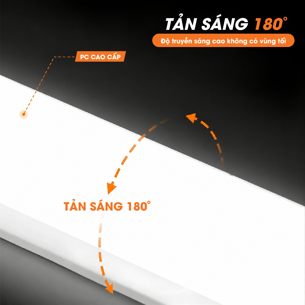 Đèn Tuýp Bán Nguyệt 1M2, 60cm Hiệu Suất Ánh Sáng Cao | Công Suất 40W 60W 100w Bảo Hành 2 Năm